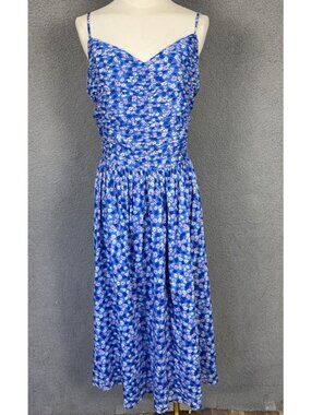 On 34th Women's MIDI Slip Dress Adjustable Straps Pleated Multicolor  L  NWT's.